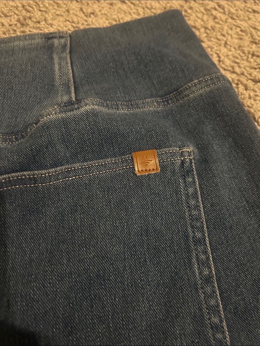 Women's Dark Blue Denim Bermuda Shorts HALARA size XL - Picture 5 of 7